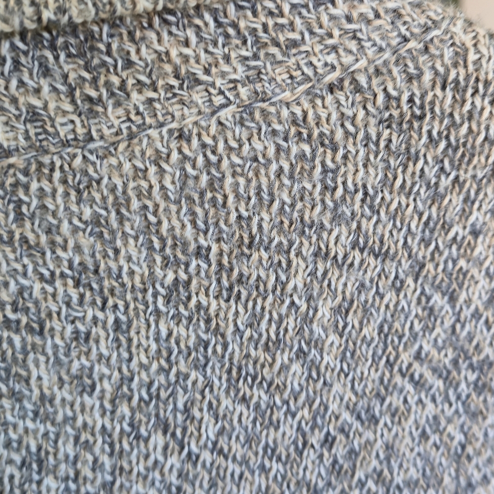 Peruvian Link Size M Alpaca Knit Blazer Jacket Gray Heather Cardigan Sweater - Picture 6 of 9